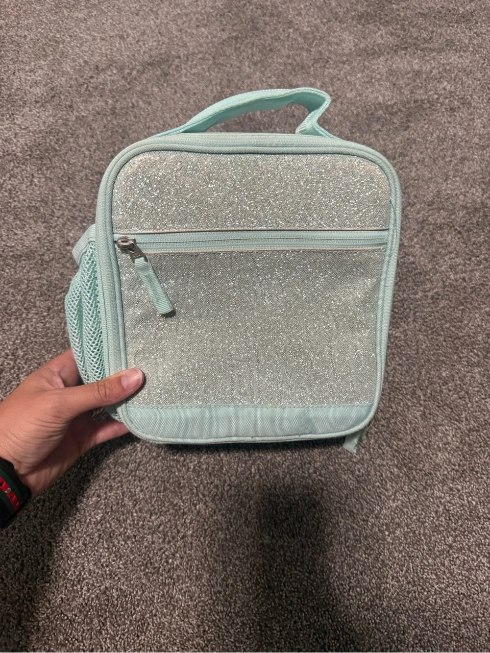 Pottery Barn Kids Aqua Glitter Mackenzie Lunchbox